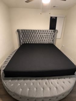 Gray King Bed Frame