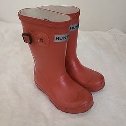 Hunter Young Hunter Kids Original RainBoot Size 9 Red