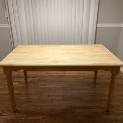 Solid Wood Dining Table – Butcher Block Top, Turned Legs (Free delivery!)