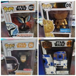 Star Wars Funko Pop! 3 Pops And 1 Funko Pin Bundle Lot Collection