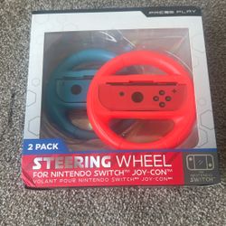 New 2 Pack Steering Wheel For Nintendo Switch Joy-Con