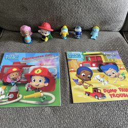 Bubble Guppies toy bundle with paperback books toy bundle