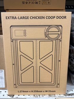 Extra Large Chicken Coop Door with LCD Screen & Lock