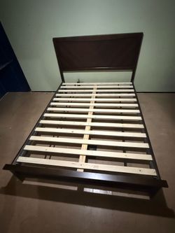 Queen Bed Frame with Headboard and Slats