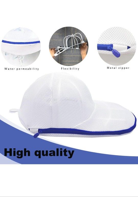 Hat Washer Cage for Washing Machine, Baseball Cap Washing Cage, Hat Cleaner for Flat and Curved Ball Caps