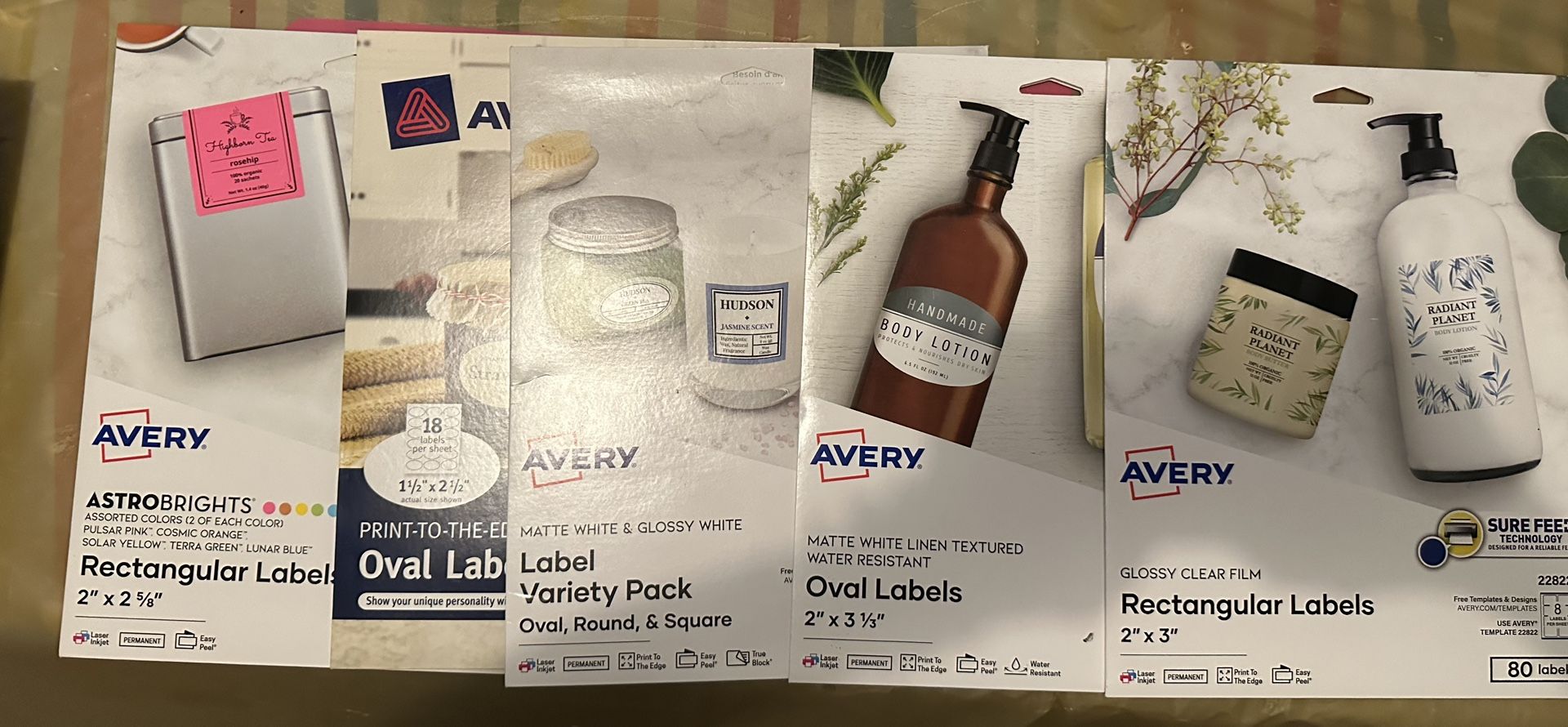 5 packages Variety Labels,printable,inkjet