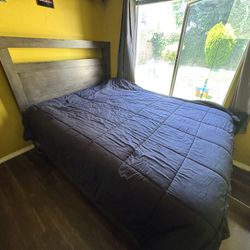 Queen Bed frame And Mattress