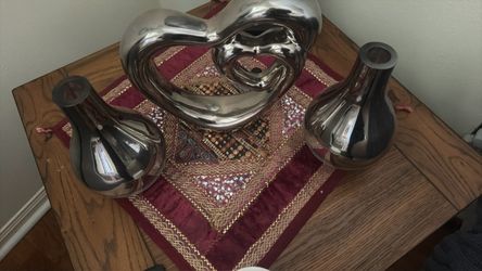 Polished Chrome Abstract Sculpture Set