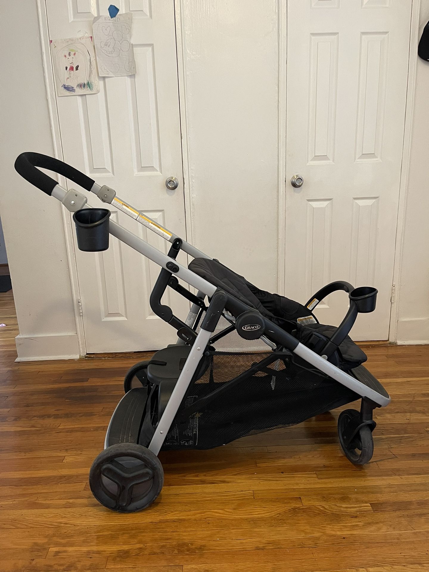 Graco Ready2 Grow LX 2.0 Double Stroller-Clark