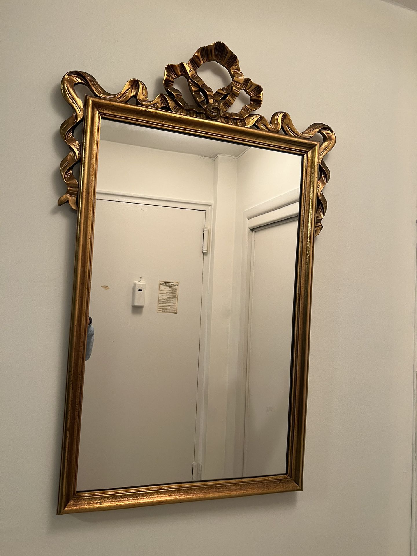 Antique Gilded mirror with Bow