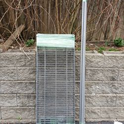 4 Tier grey wire rack