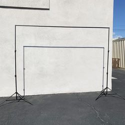 (NEW) $40 Heavy Duty Backdrop Stand 8.5x10 FT Adjustable Photography Background w/ Clips and Carry Bag 