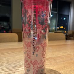 Starbucks x Roller Rabbit Pink Monkey Tumbler 24oz 2025 Holiday Limited NEW