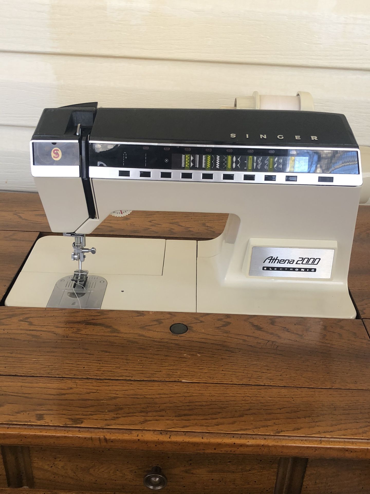 Athena 2000 sewing machine and cabinet
