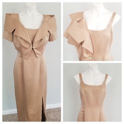2 Pcs. Gold Formal/Evening Gown