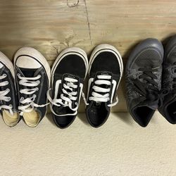 3 pairs of boys shoes