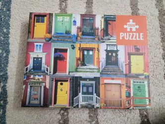 Colorful Doors Jigsaw Puzzle 29.5” By 19.5” Inches By Talking Tables 1000 P. New