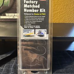 Hardline Factory Matched Number Kit designed for Boats & PWC black NIP BLK350EC