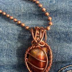 Red Jasper copper Necklace