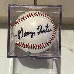 George Foster Signed Baseball 