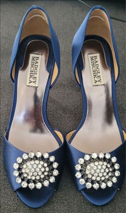 Badgley Mischka Blue Heels