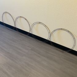 X4. Wire Wreath Frames 16.5. (center Cut Out).  By.  18 Inch Furthest Out Wire. $20. All 4