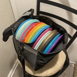 15 Disc Golf Discs And Bag