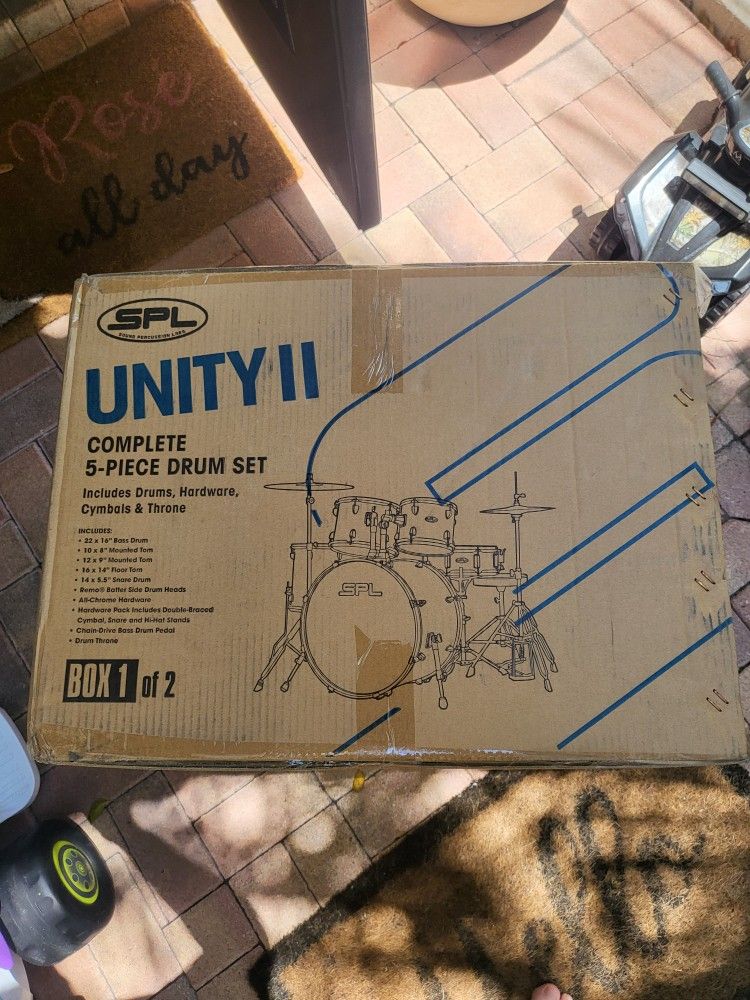 Sound Percussion Labs 5PC Unity II All In One Drum Set Gold Medal Speckle CONSIDERING TRADES