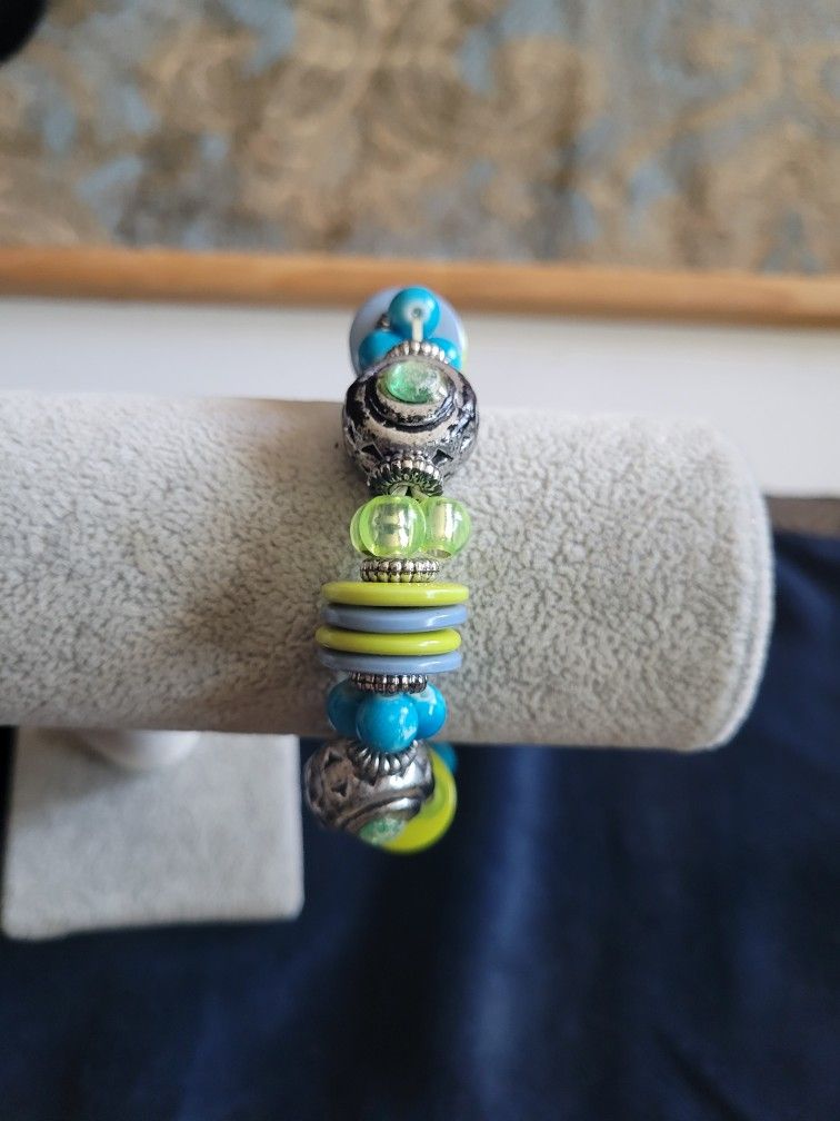 Green And Turquoise Bracelet