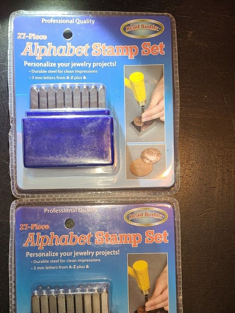 27pc ALPHABET STAMP SET (LOT OF 2)