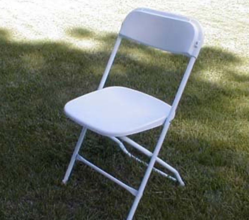 White Plastic Folding Chair