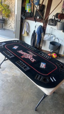 Michelob Amber Bock, eight man Poker table t
