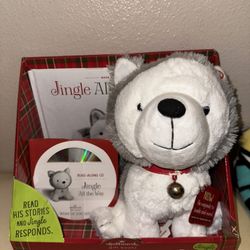 New Hallmark Interactive Story Buddy Jingle the Husky Pup Set