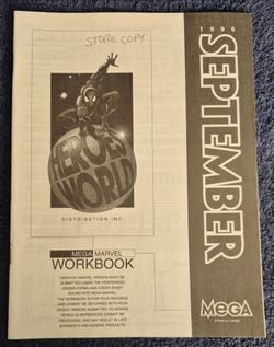 MEGA MARVEL WORKBOOK SEPTEMBER 1996 HEROES WORLD RETAILER CATALOG HEROES REBORN!