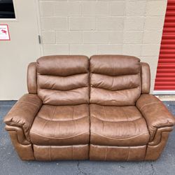 Faux Leather Recliner Sofa Couch 