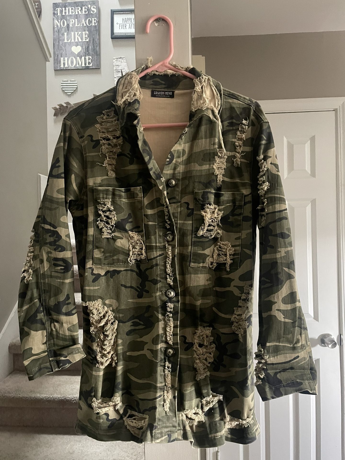 Camo Jacket Distressed