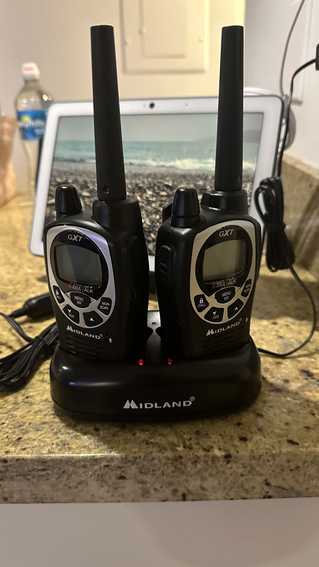 Midland 50 Channel GMRS Two-Way Radio Long Range Walkie Talkie with 142  Privacy Codes, SOS Siren, and NOAA Weather Alerts and Weather Scan (Black/Si  for Sale in Sunny Isles Beach, FL