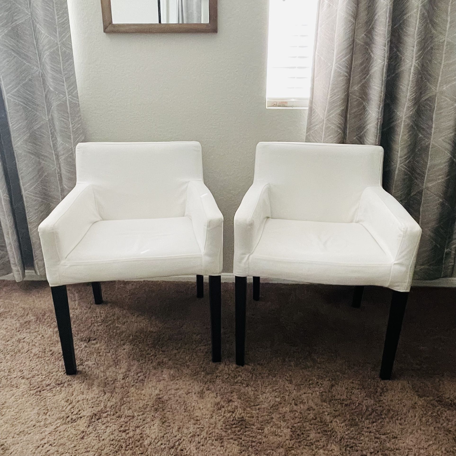 Two White Chairs Dinning Living Room IKEA Great Deal