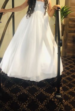Davis Bridal size 8 girls Ivory dress