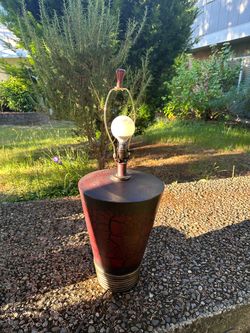 Mid-Century Modern Crackle Finish Table Lamp