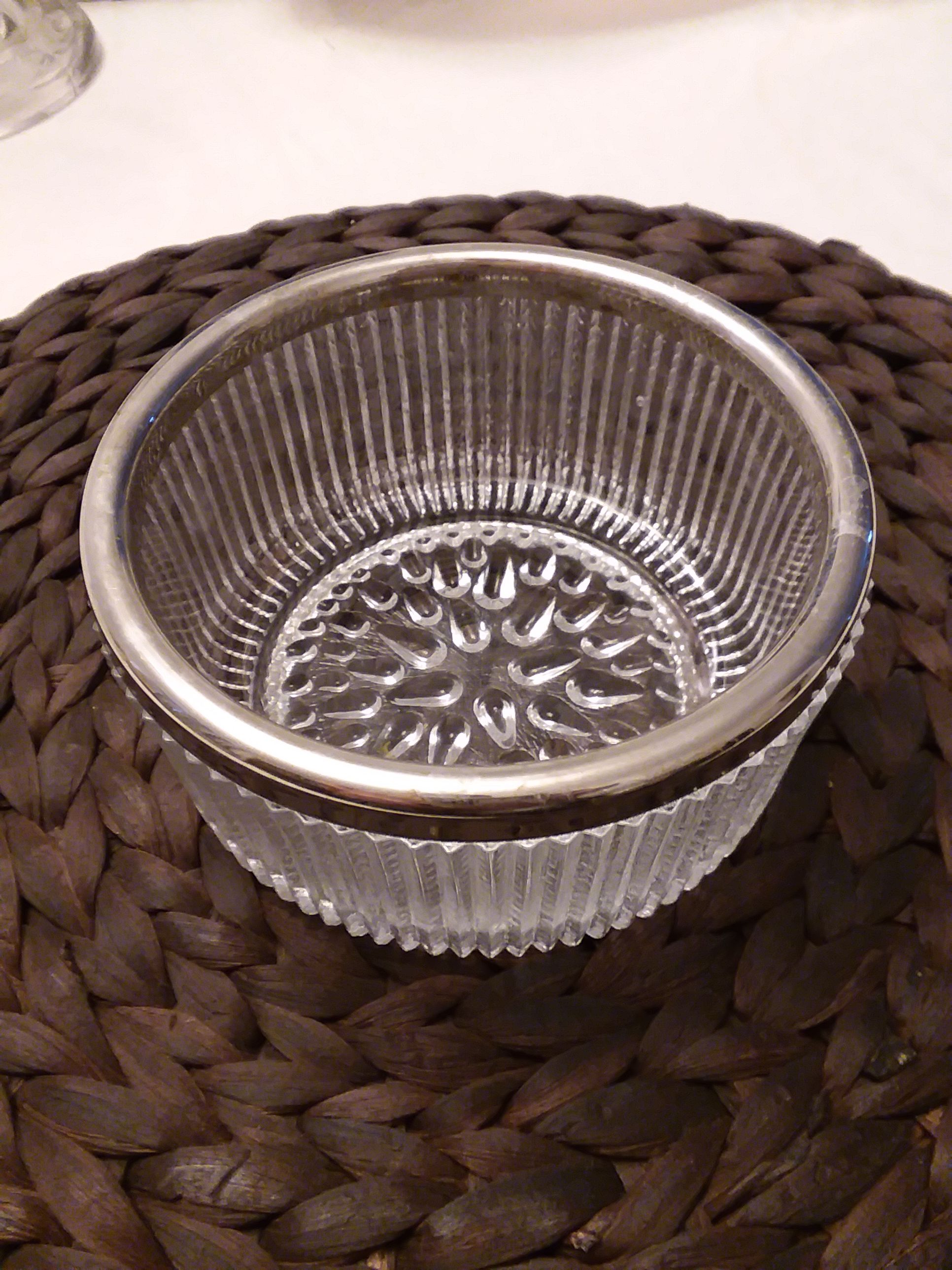 Pewter Crystal Bowl Sm