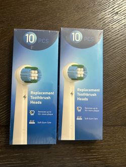 Sonic Toothbrush Replacement Heads 10pcs Soft Bristles Gum Care White/Blue/Green