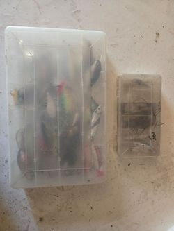 Bass fishing hooks with cases