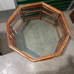 Vintage Bamboo Rattan Table