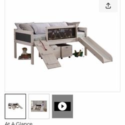 Kids loft bed with slide