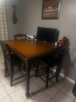 Wood table and chairs