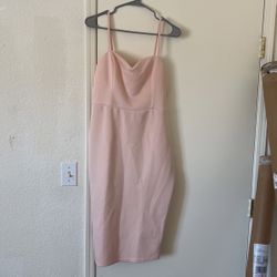 Boohoo Light Pink Cocktail Dress