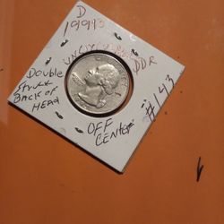 R A R E Quarter (1993)"D"#143. DDF/DDR…Off Center