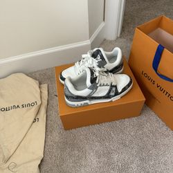 Louis Vuitton Trainers Denim Grey 