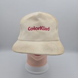 Vintage Yupoong Colorklad Corduroy Adjustable SnapbackHat